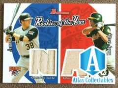 2005 Bowman Rookies of the Year Dual Bat Bobby Crosby Jason Bay #ROY-BC